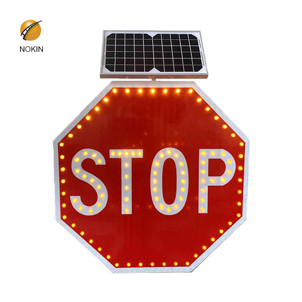 Solar Powered Flashing Stop Sign